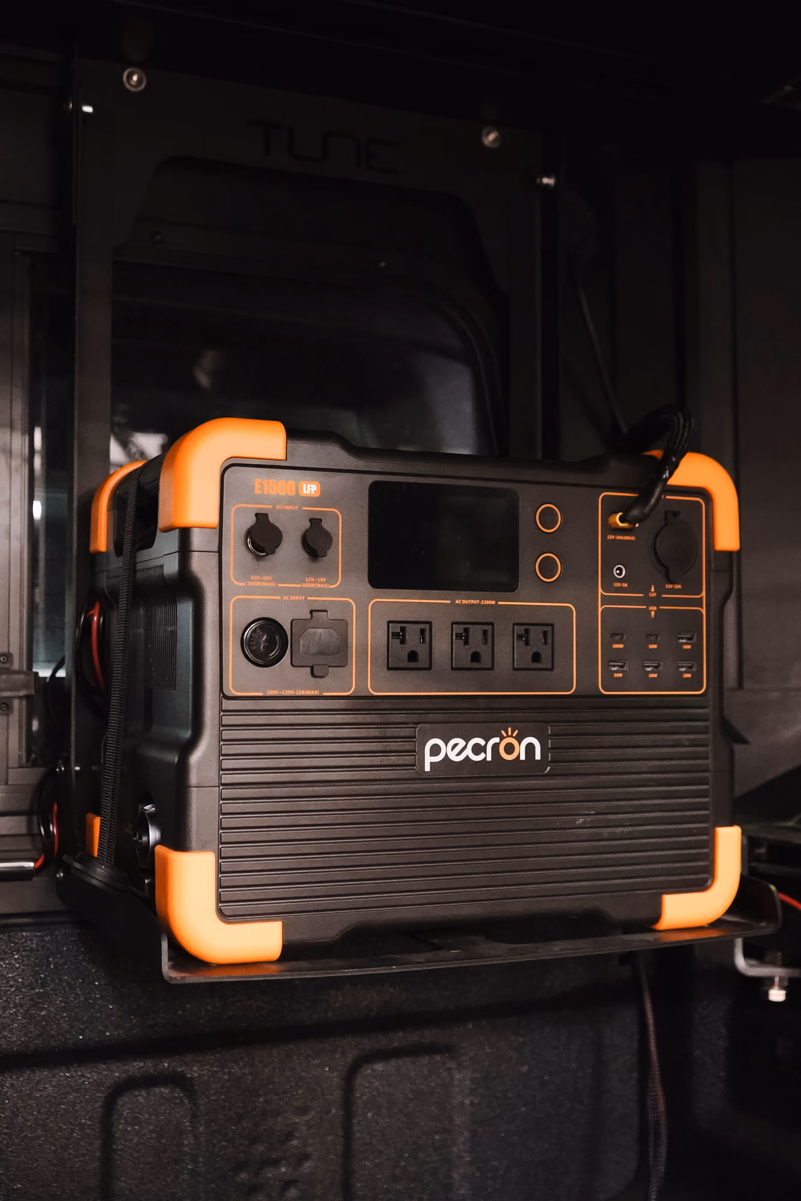Pecron battery in a Tune Battery Mount