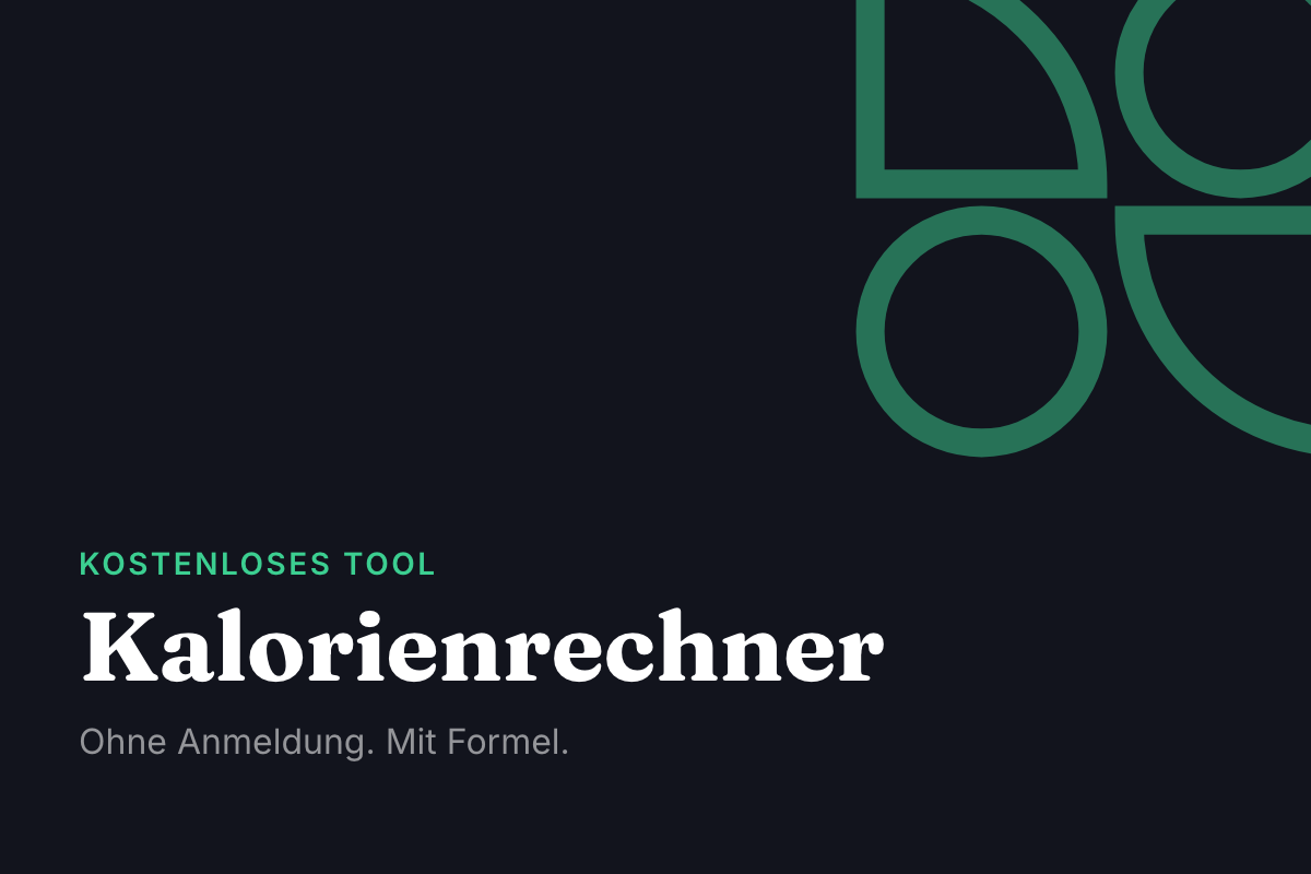 Kalorienrechner von Wild Garden – kostenloses Tool für Grund- und Gesamtumsatz