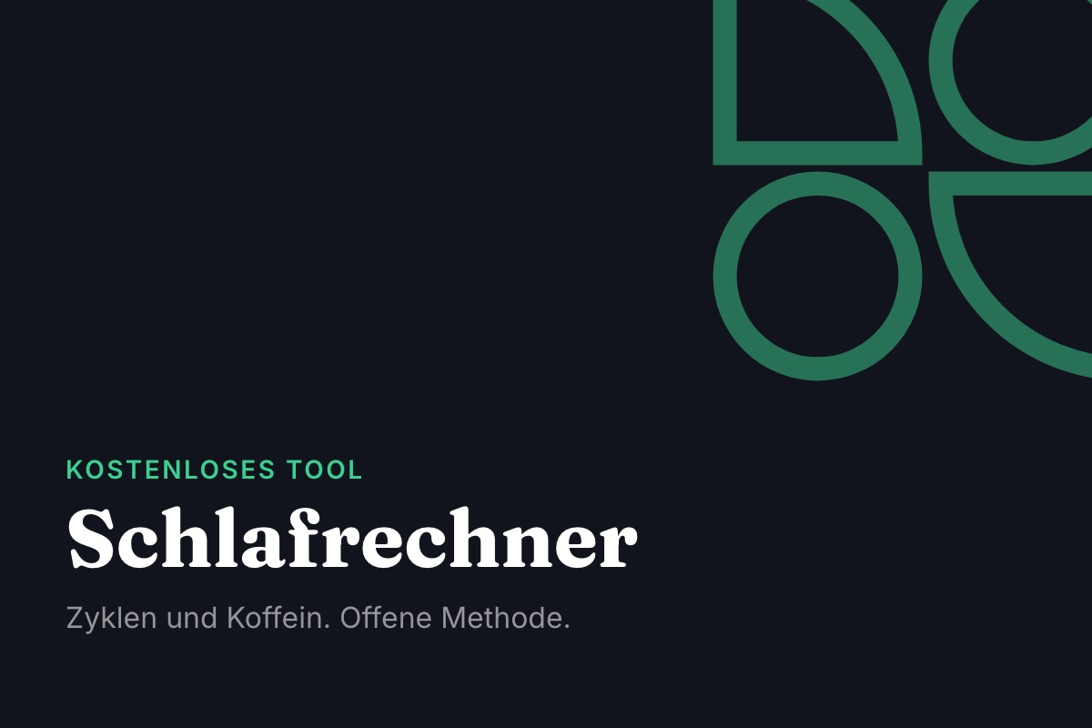 Schlafrechner von Wild Garden – Schlafzyklen und Koffein-Check