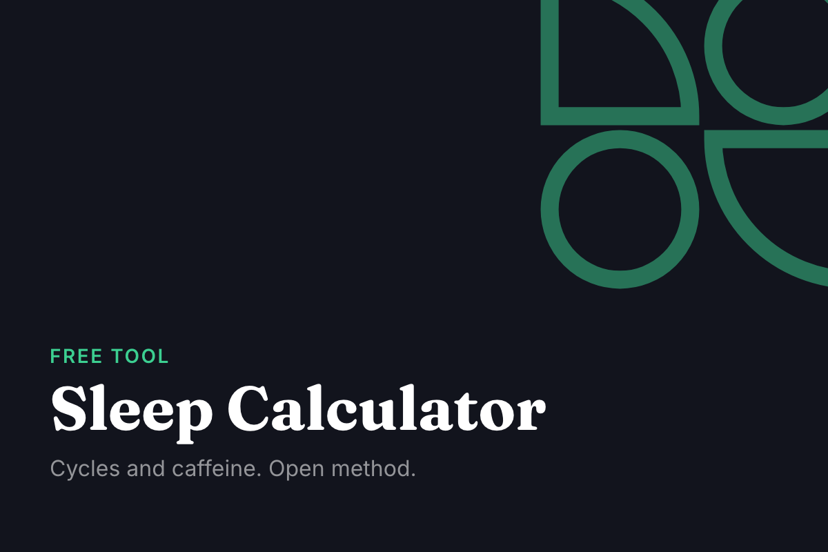 Wild Garden sleep calculator – sleep cycles and caffeine check