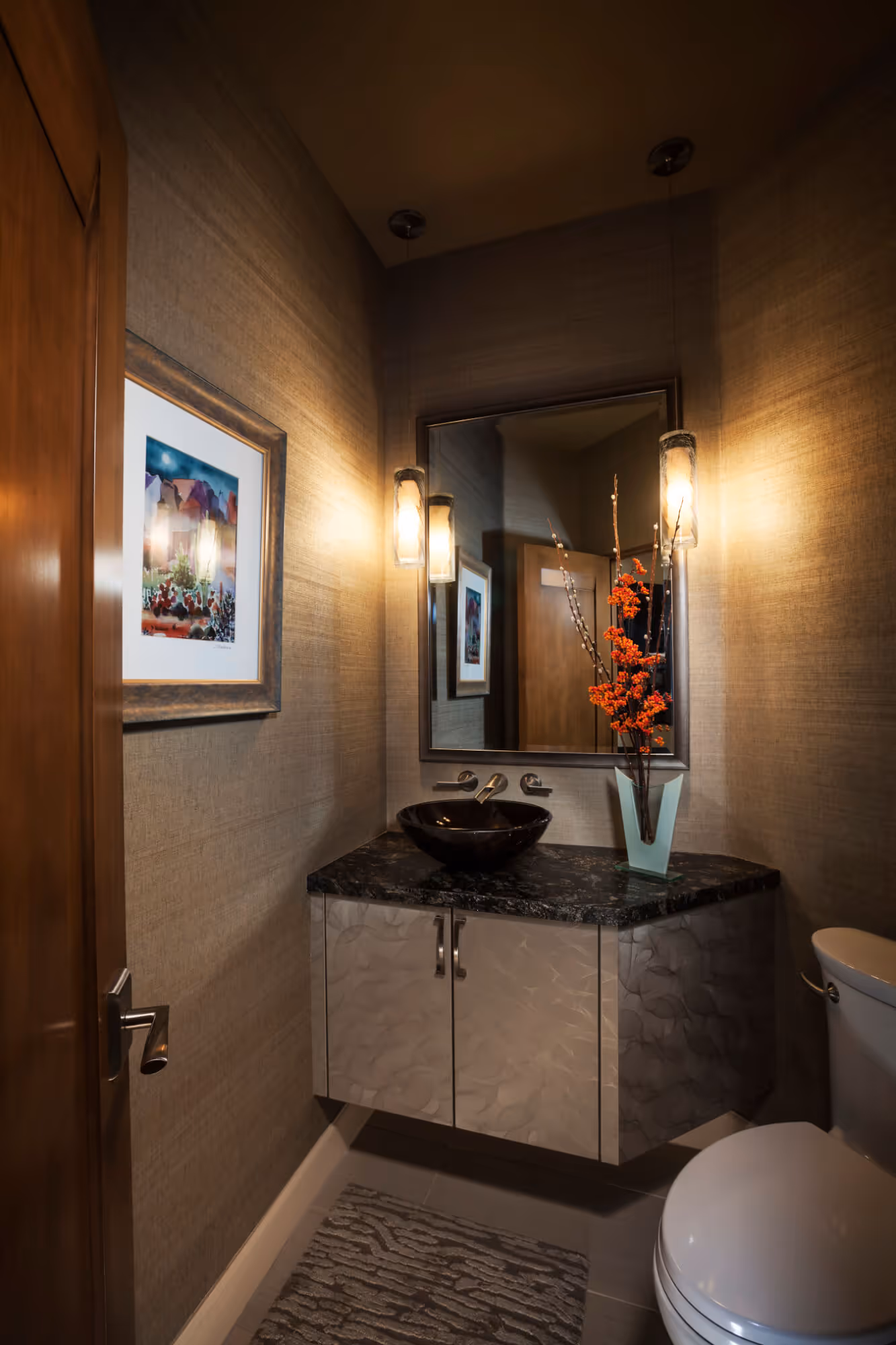 modern bathroom sink for Arizona interior design by Sesshu Design Associates