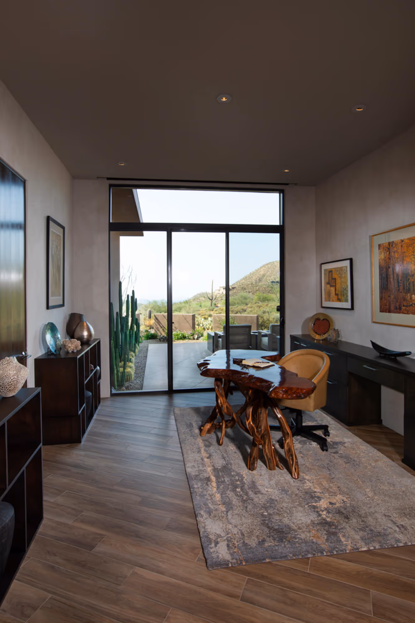 Desert Contemporary Renovation in Desert Mountain, Scottsdale, AZ | Home Office
