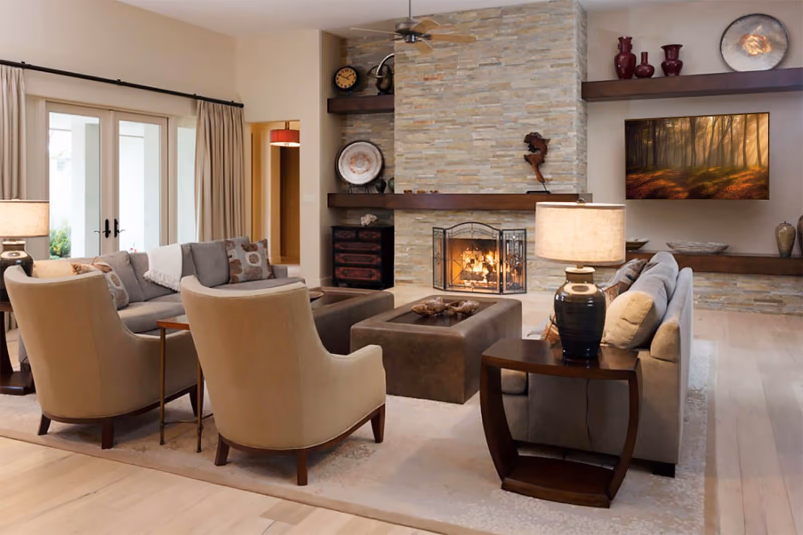 modern living room table lamp for Arizona interior design by Sesshu Design Associates