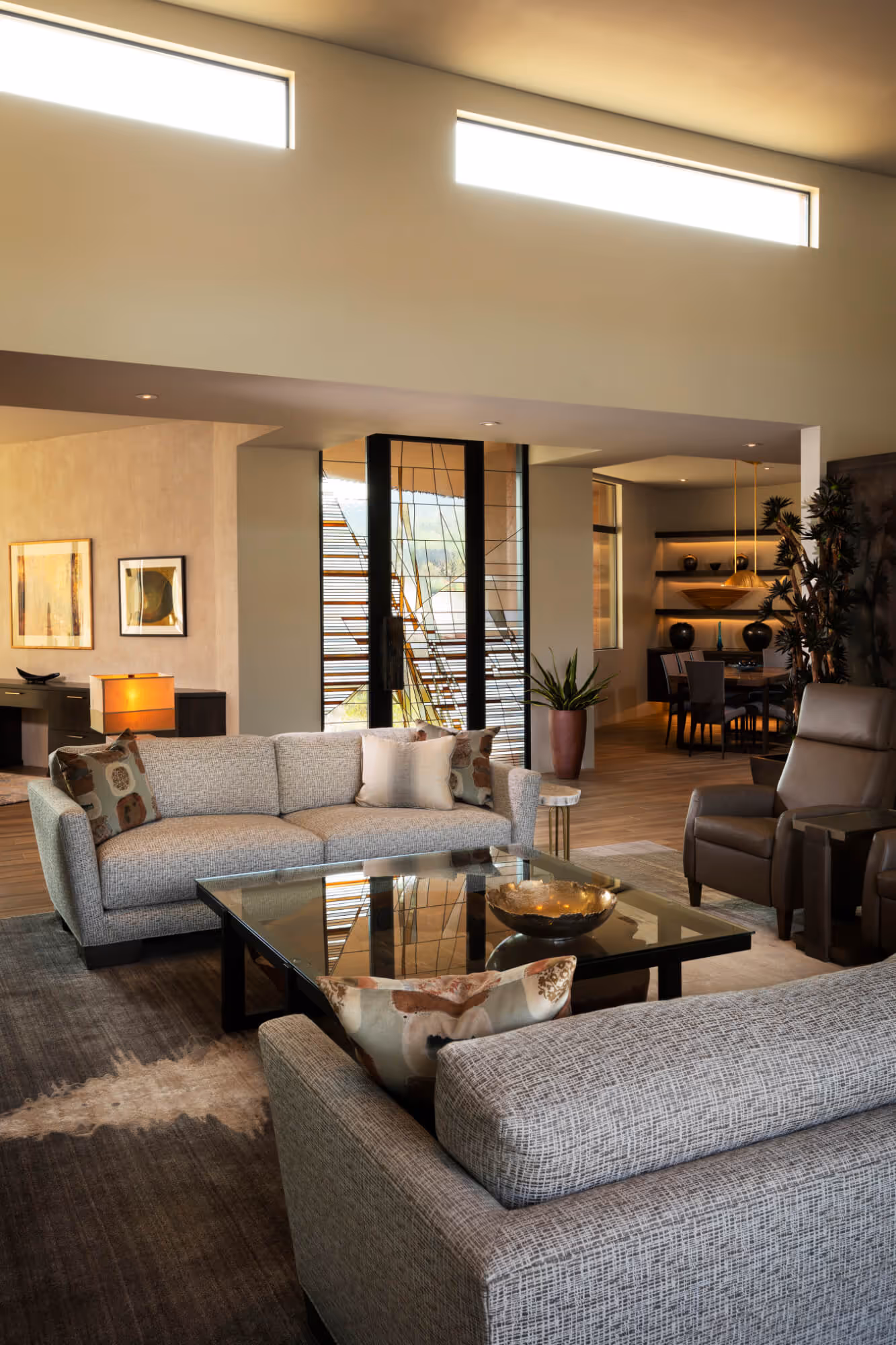 modern living room for Arizona interior design by Sesshu Design Associates