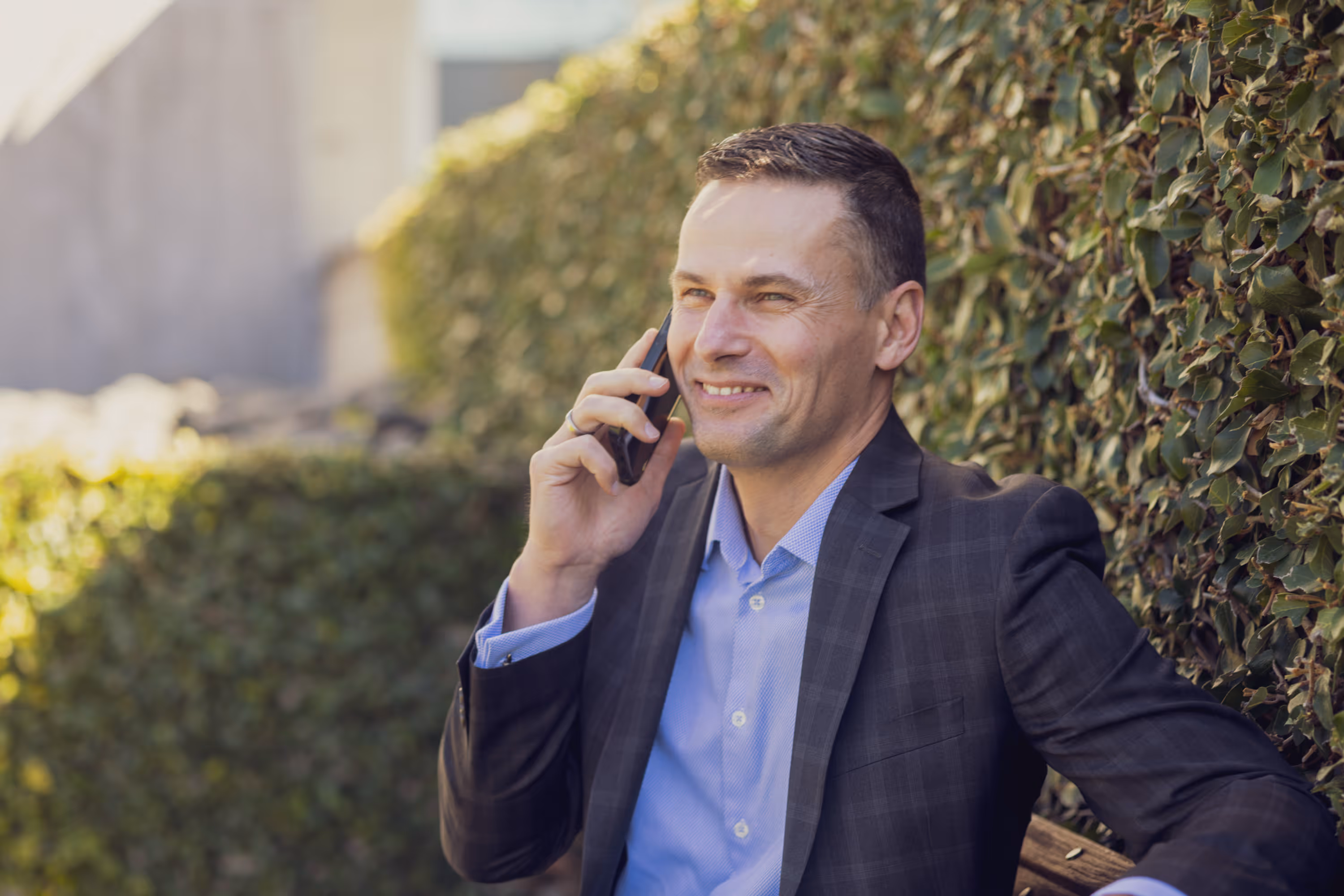 Jonny, financial adviser, on the telephone to a client