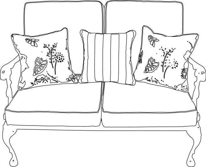 Designer Custom Source sofa illustration