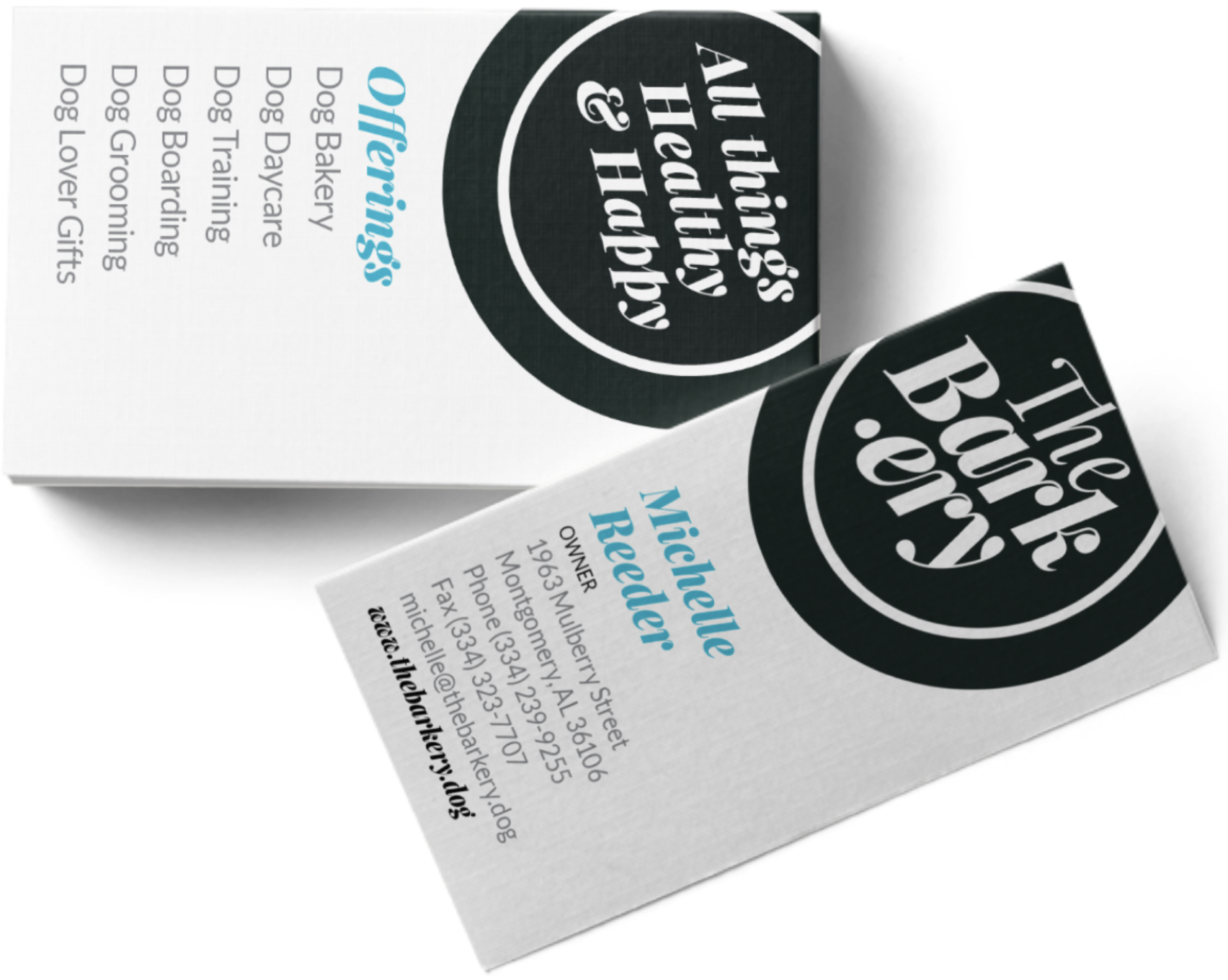 The Barkery business card