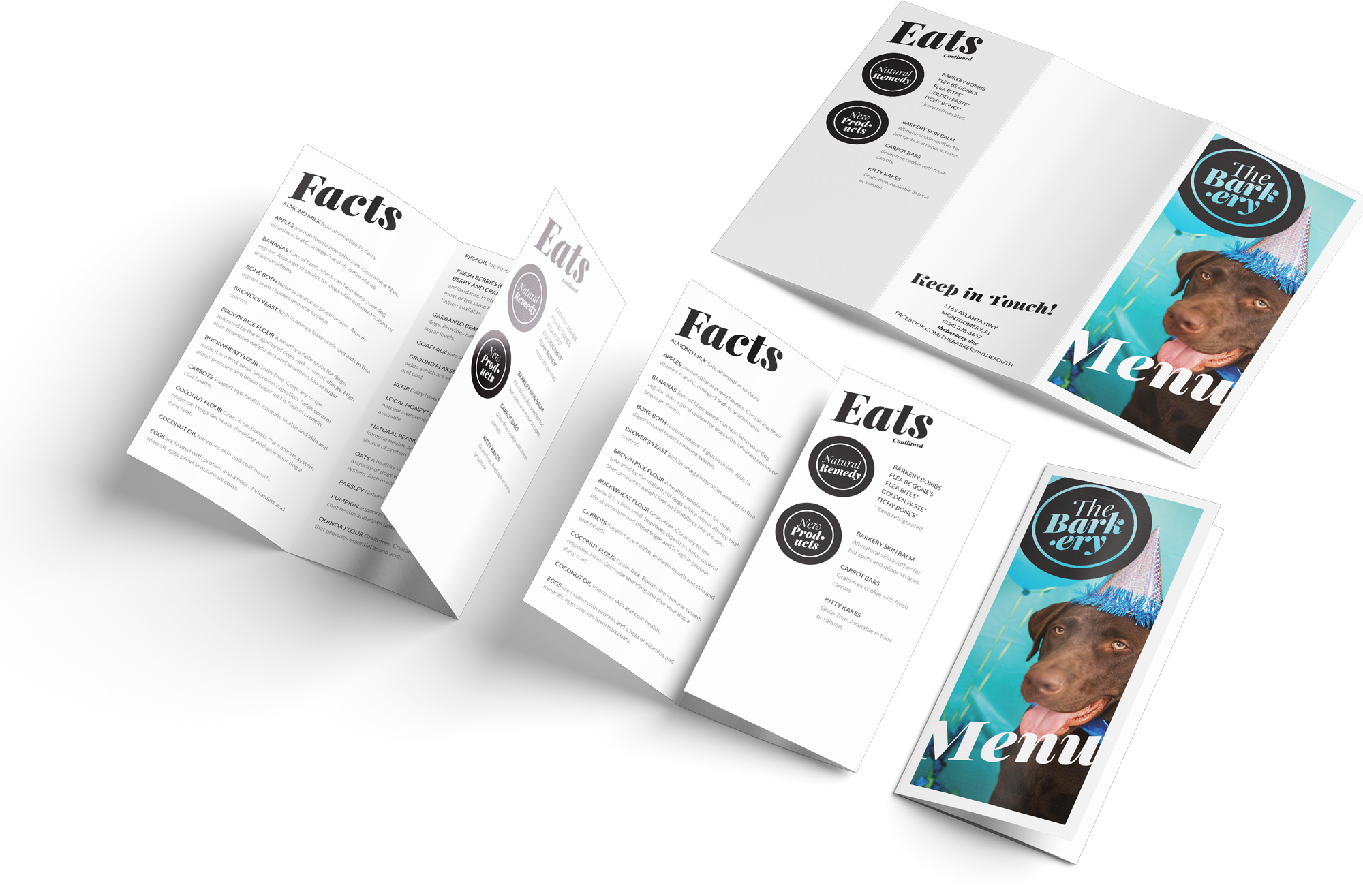The Barkery brochure mockup