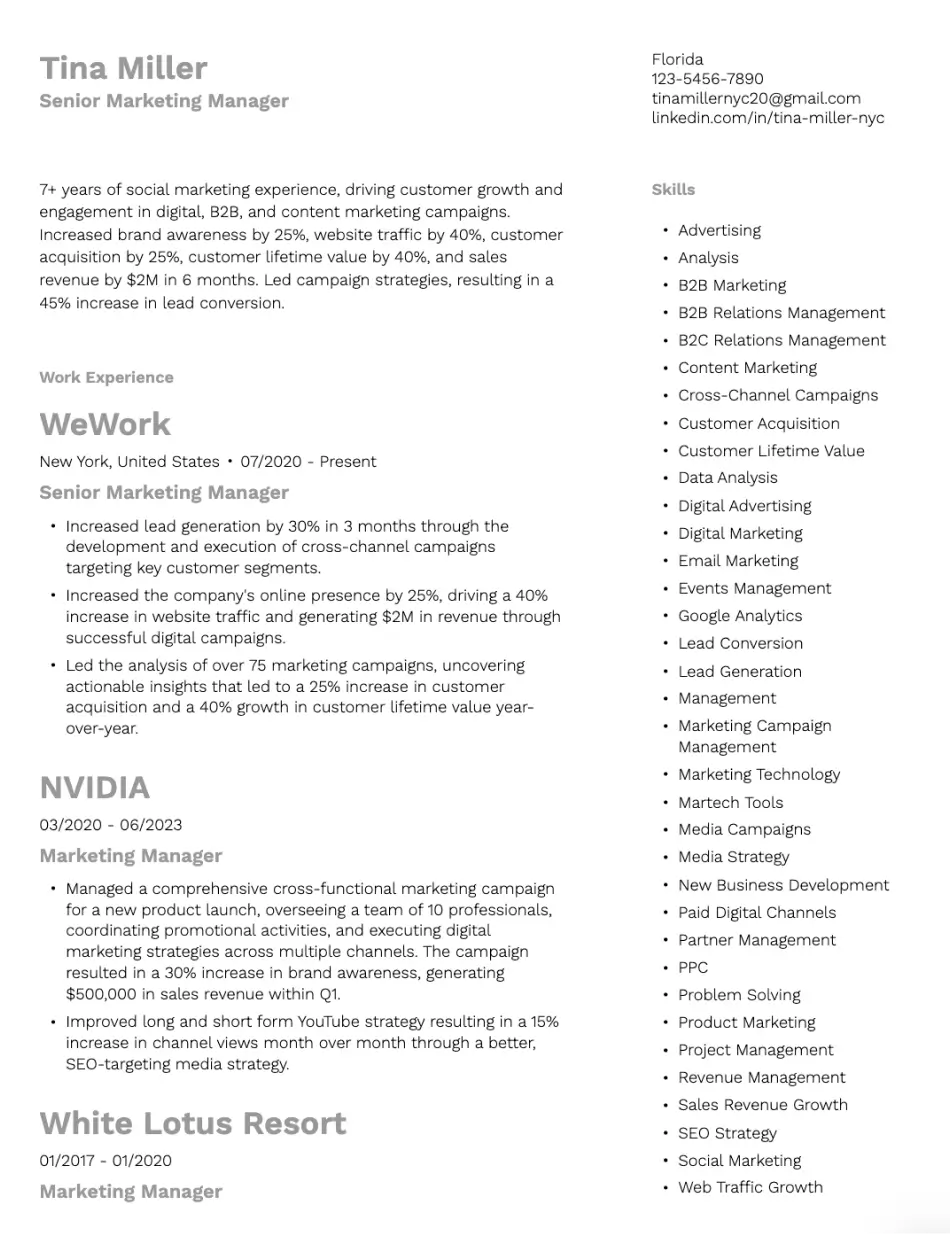 Modern Resume Template