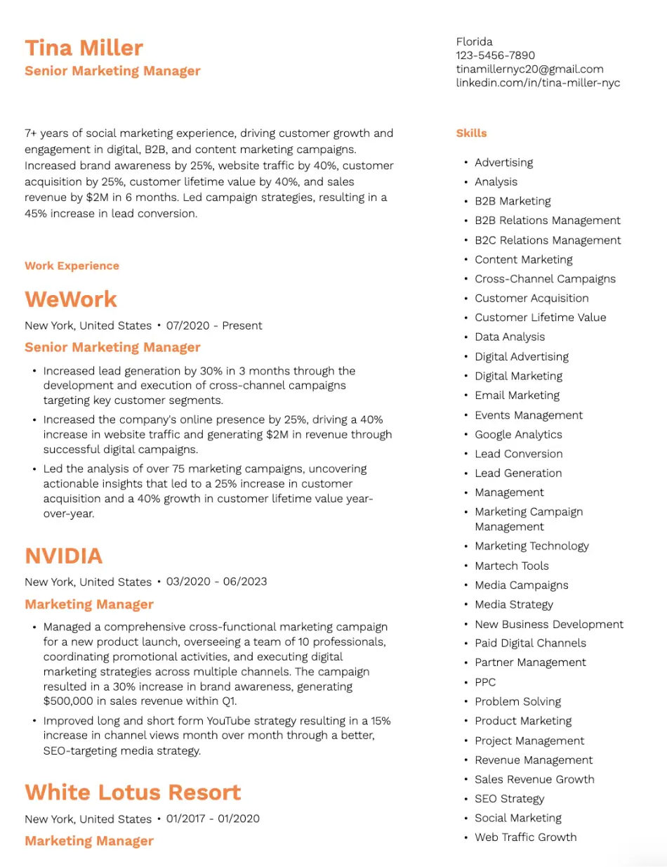 Grey Resume Template