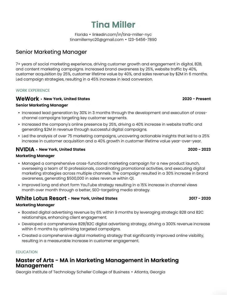 Simple Resume Template