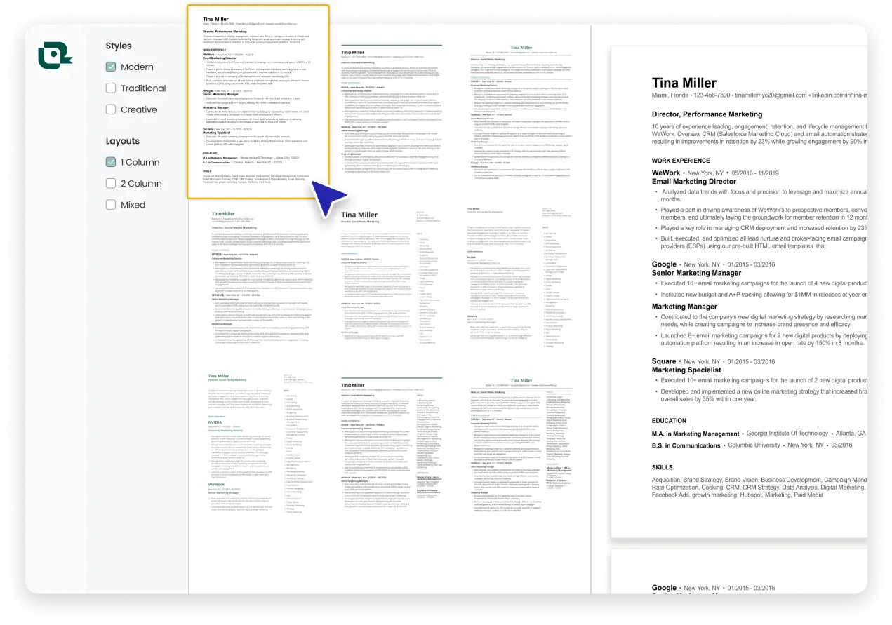 ATS Friendly resume templates