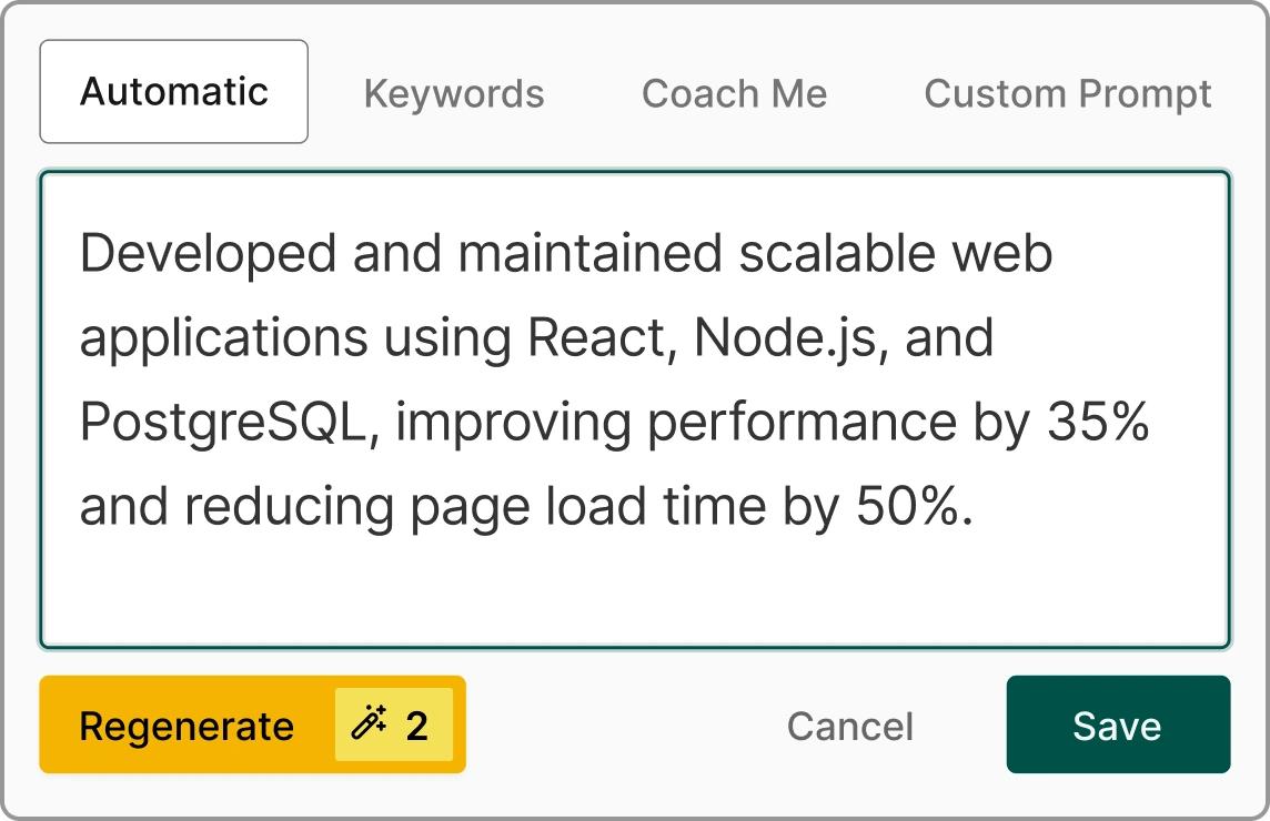 Analysing your resume