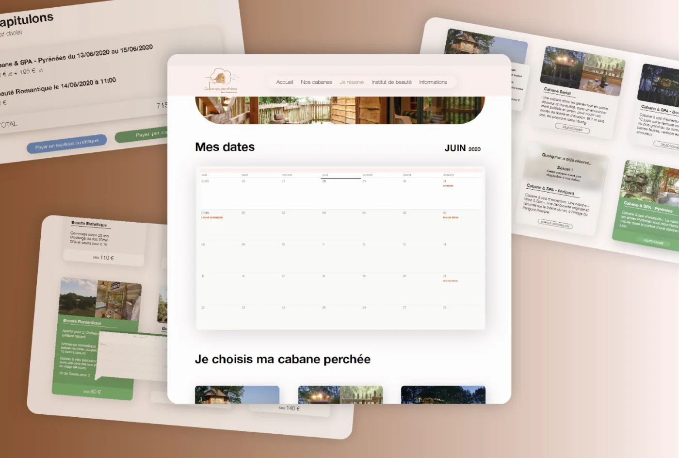 Maquette du site Cabanes Perchées