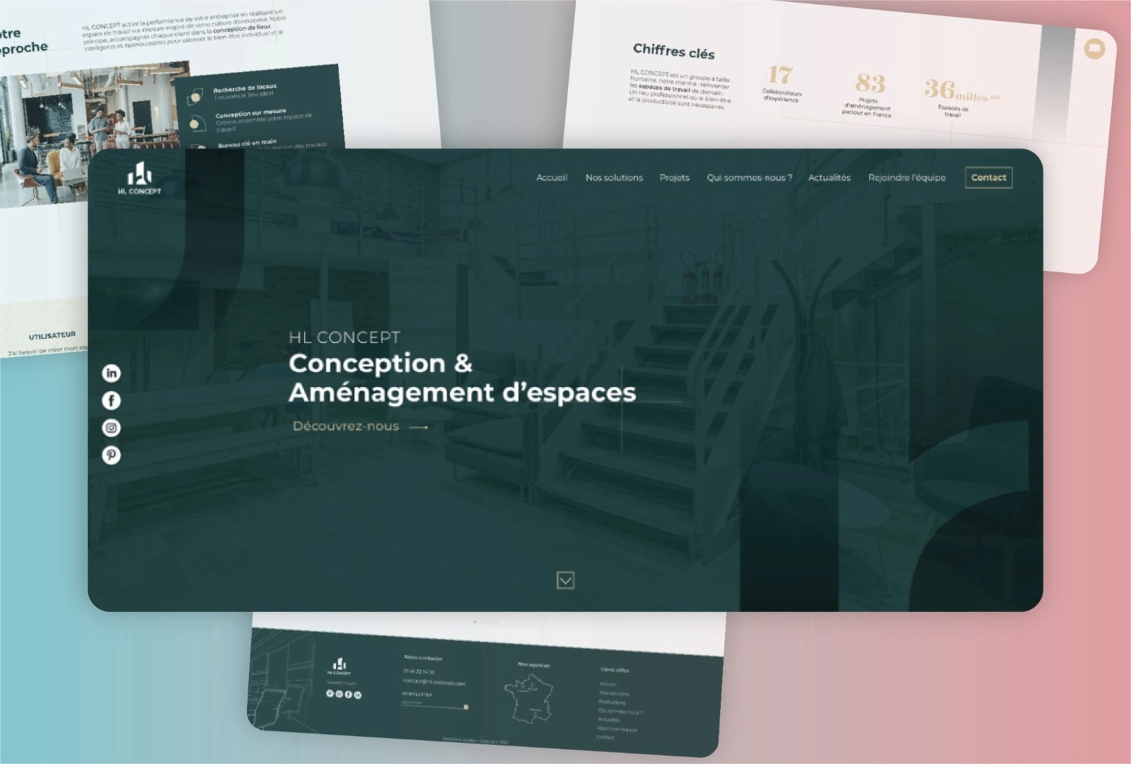 Maquette du site HL Design