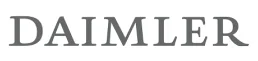 Daimler company logo in gray serif font.