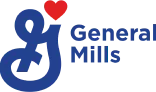 General Mills logo with a blue stylized 'G' and a red heart above it.