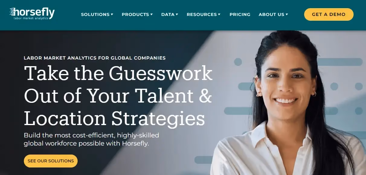 Horsefly homepage, a labor market analytics for global companies.