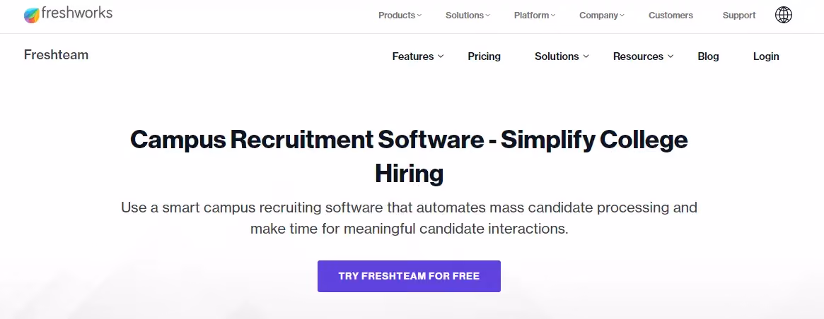 Freshworks campus recruitment