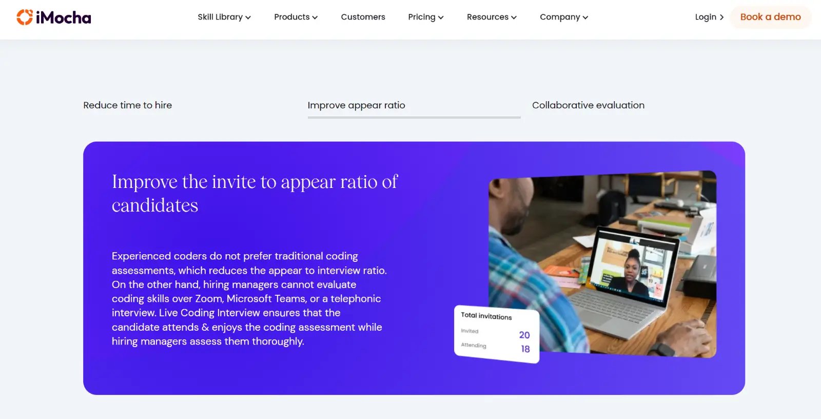improve invite to the appear ratio of candidates