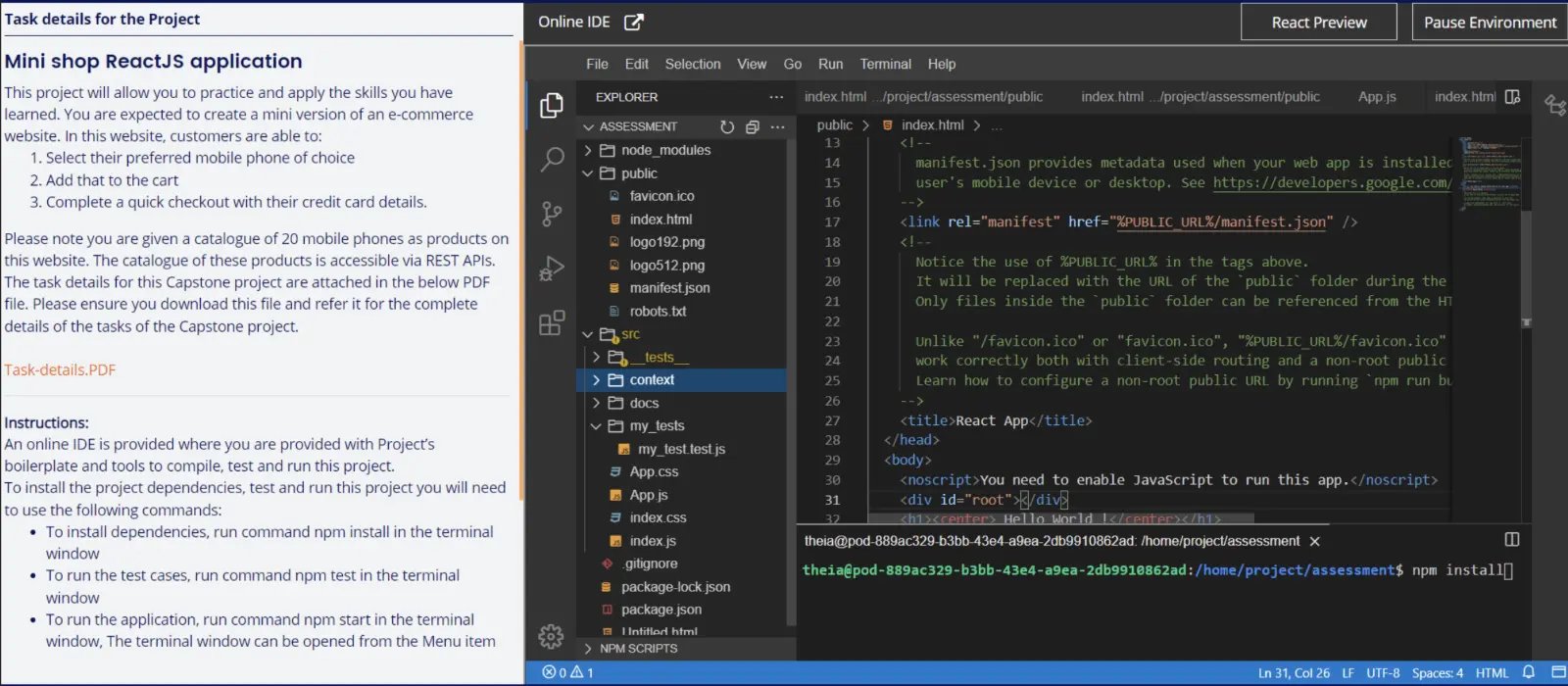 iMocha Project-based Assessments