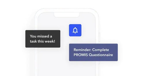 phone receiving notifications to complete tasks
