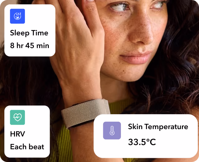 Person wearing screenless CIRQA device