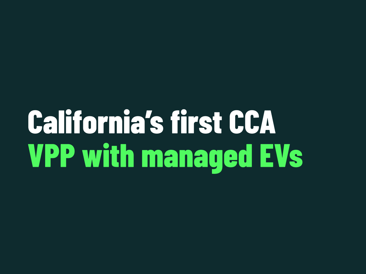 California's first CCA-driven virtual power plant to integrate a large-scale managed EV charging program using OpenADR 3.1, now scaling across MCE's territory with ev.energy