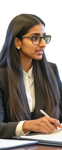 writing in a notebook.