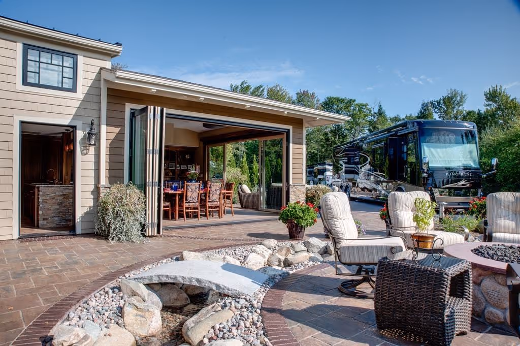 Outside view of rv lot Hearthside Grove in Petoskey, MI