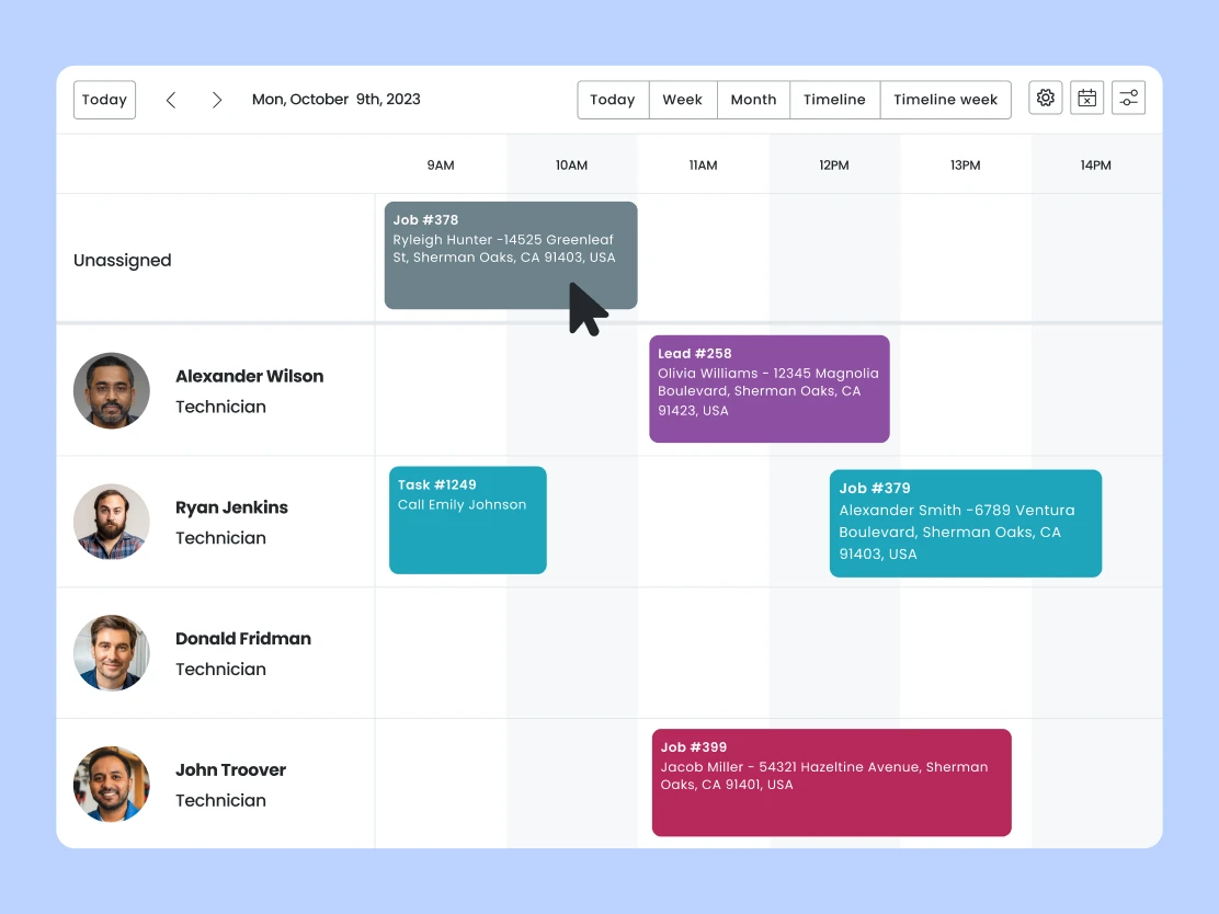 Scheduling feature