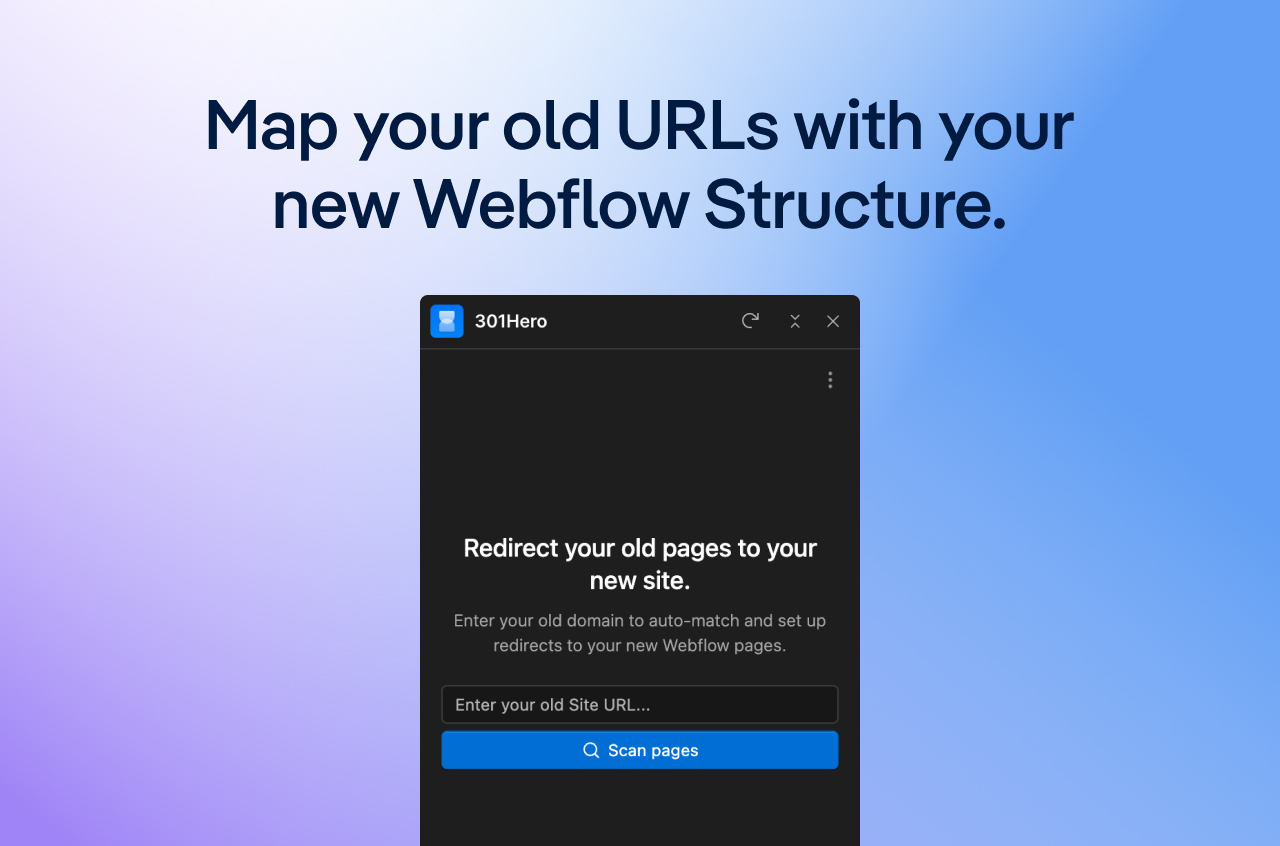 Map your old URLs with your new Webflow Structure.