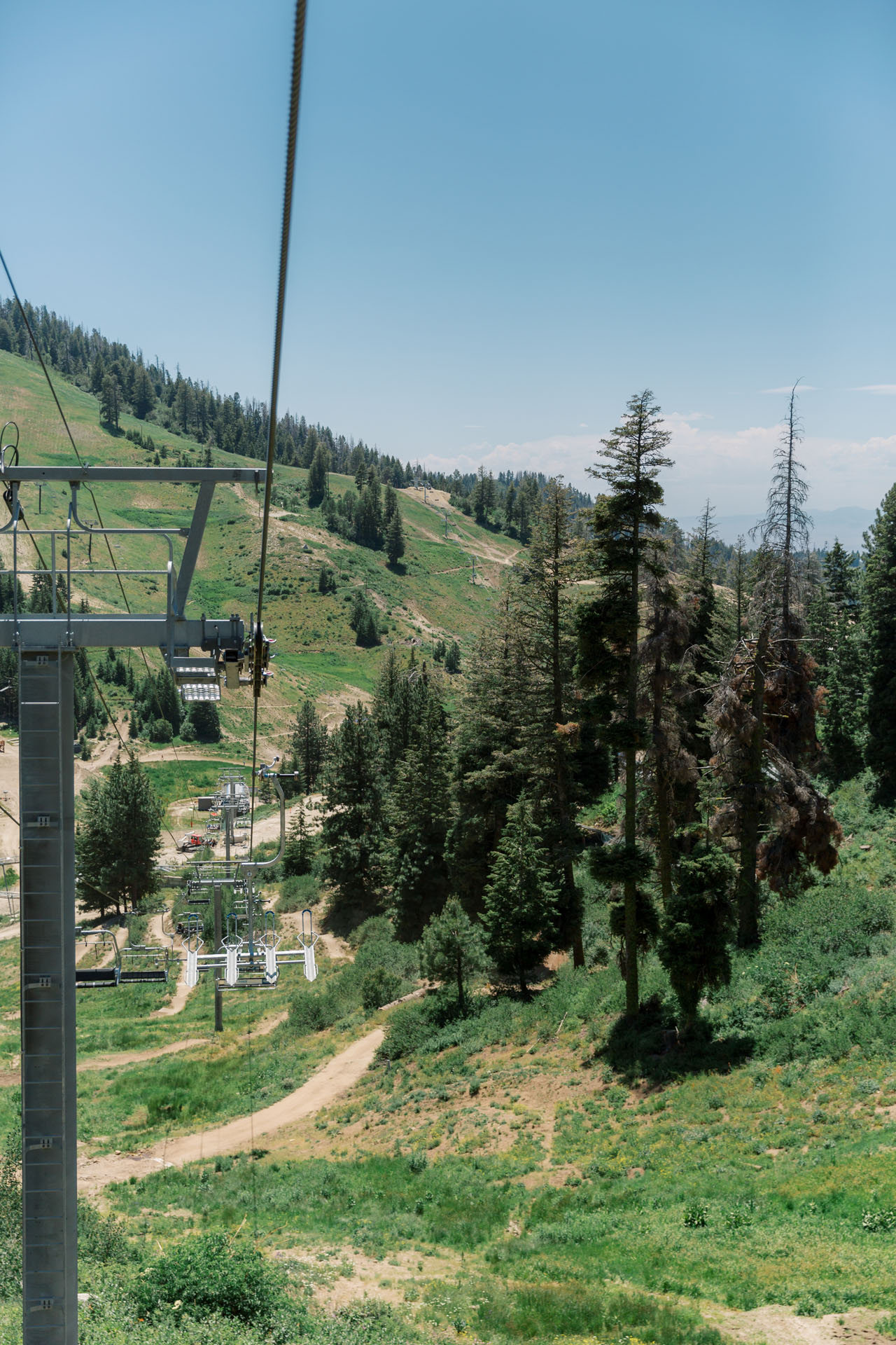 chairlift at Bogus Basin in the summer