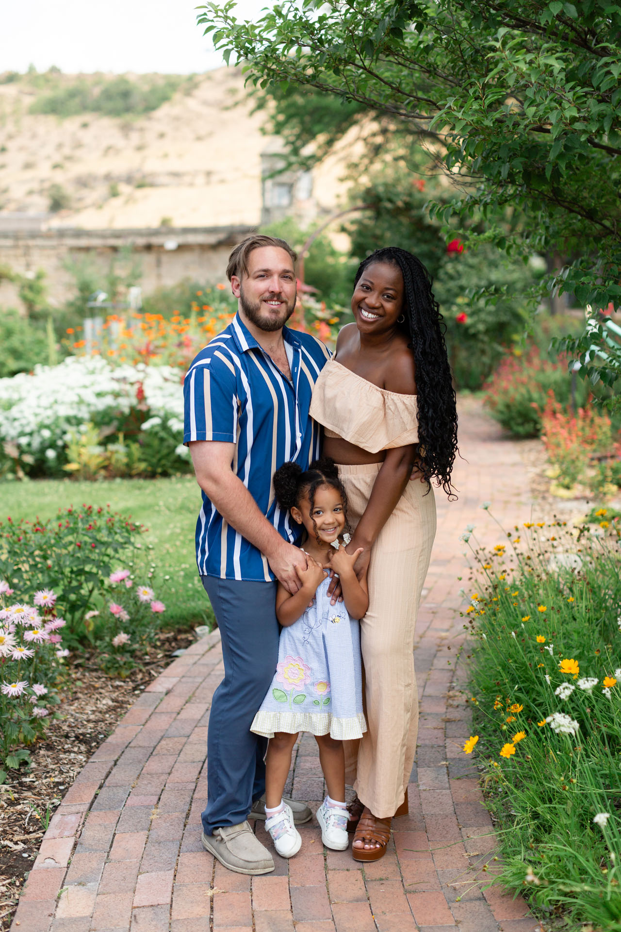 family photos at Idaho Botanical garden
