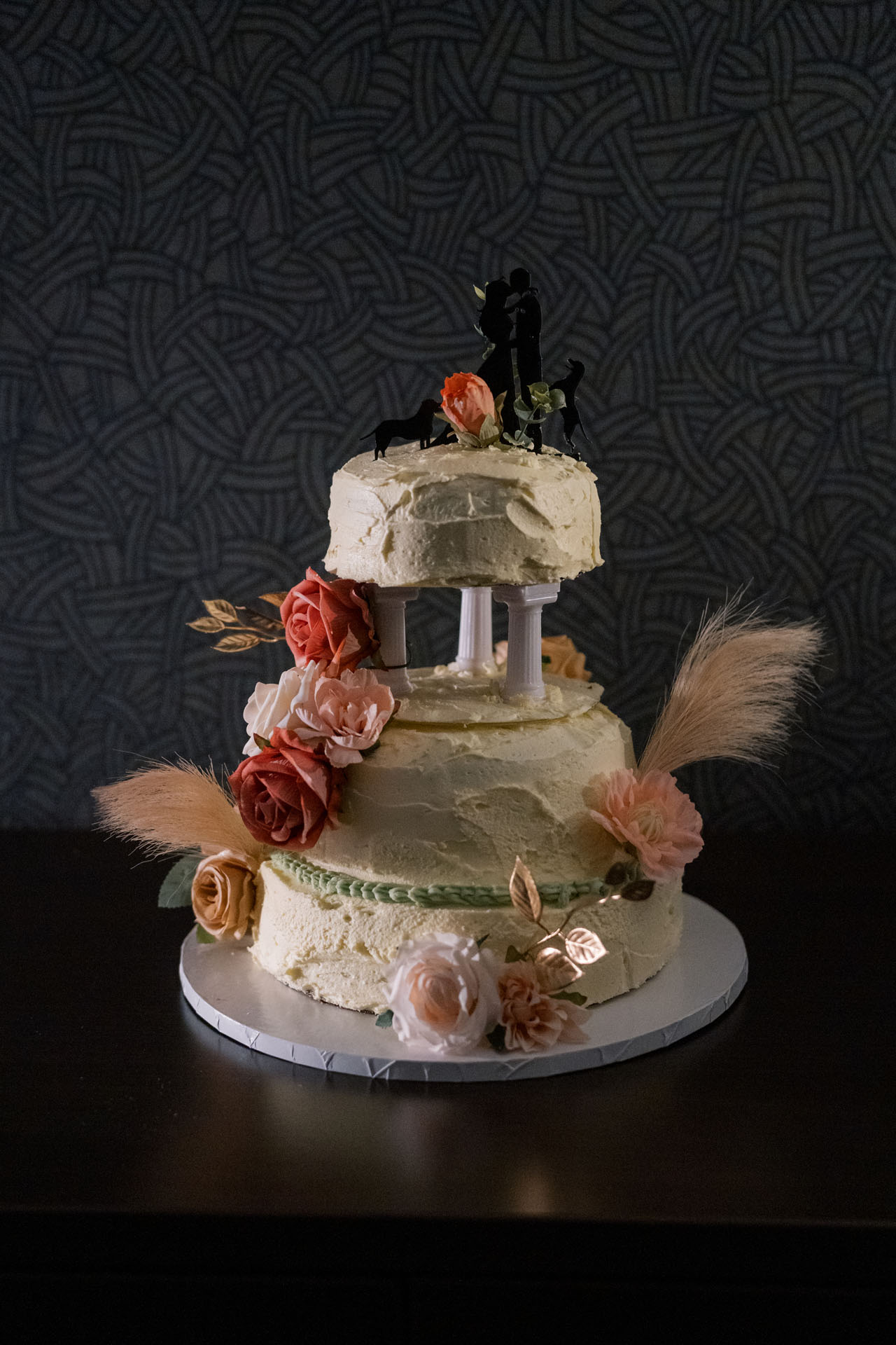 wedding cake made by the bride's nieces