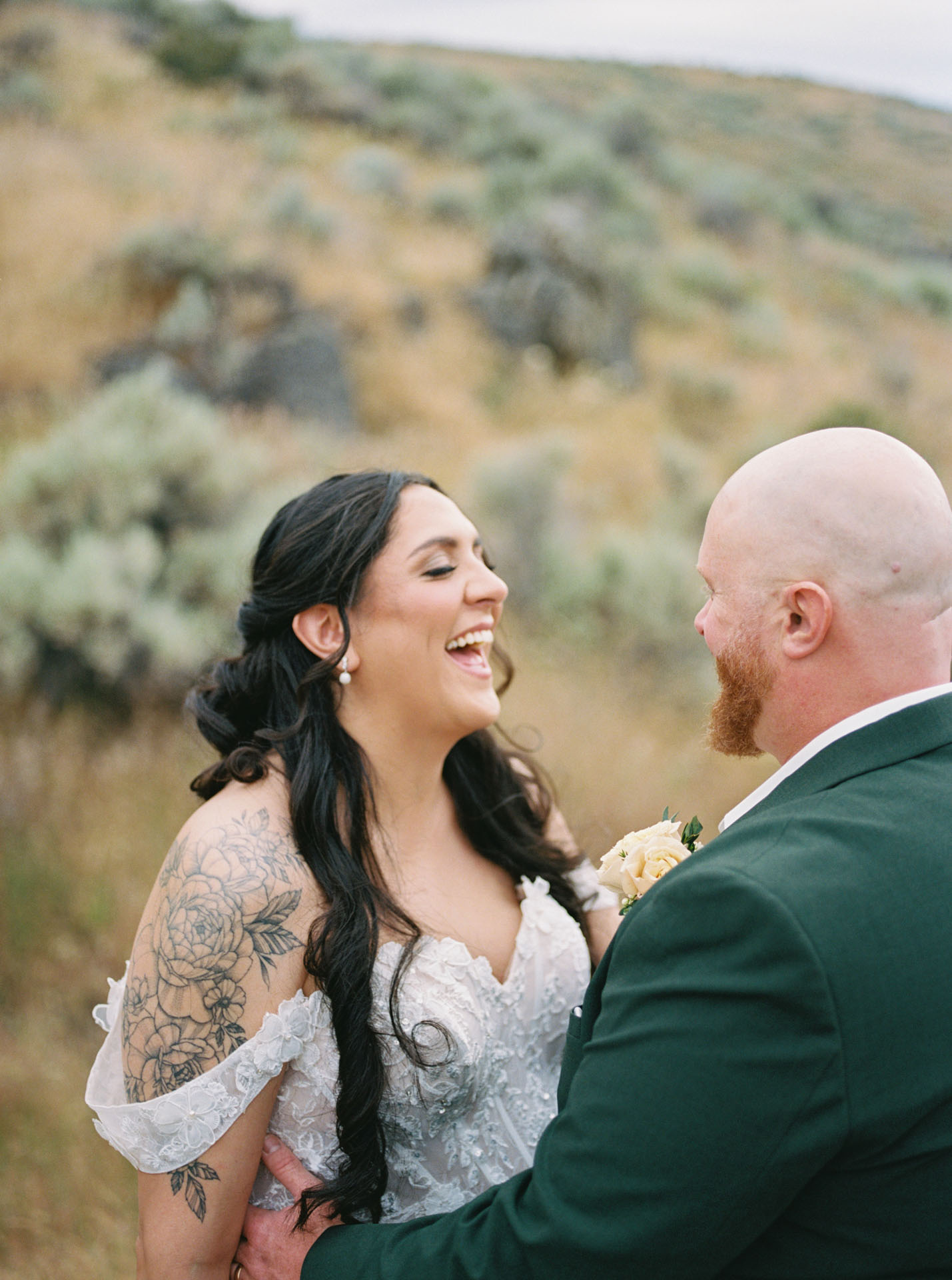 couple laughing