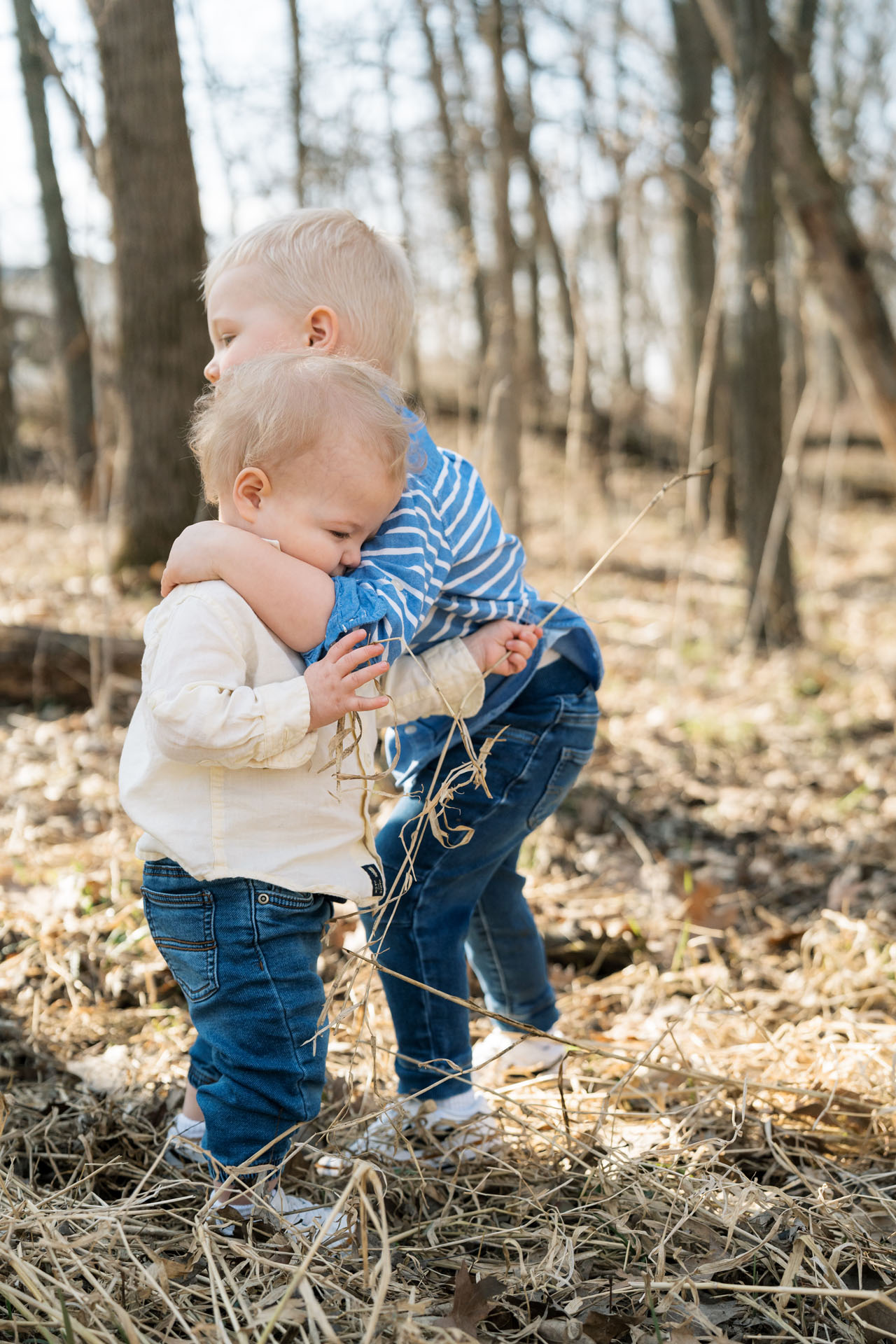 brothers hugging