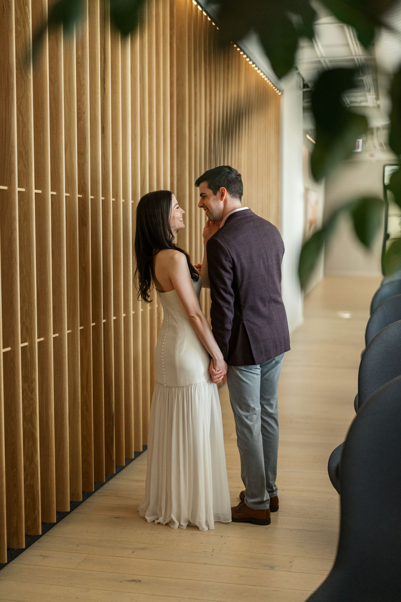 bride and groom at bian