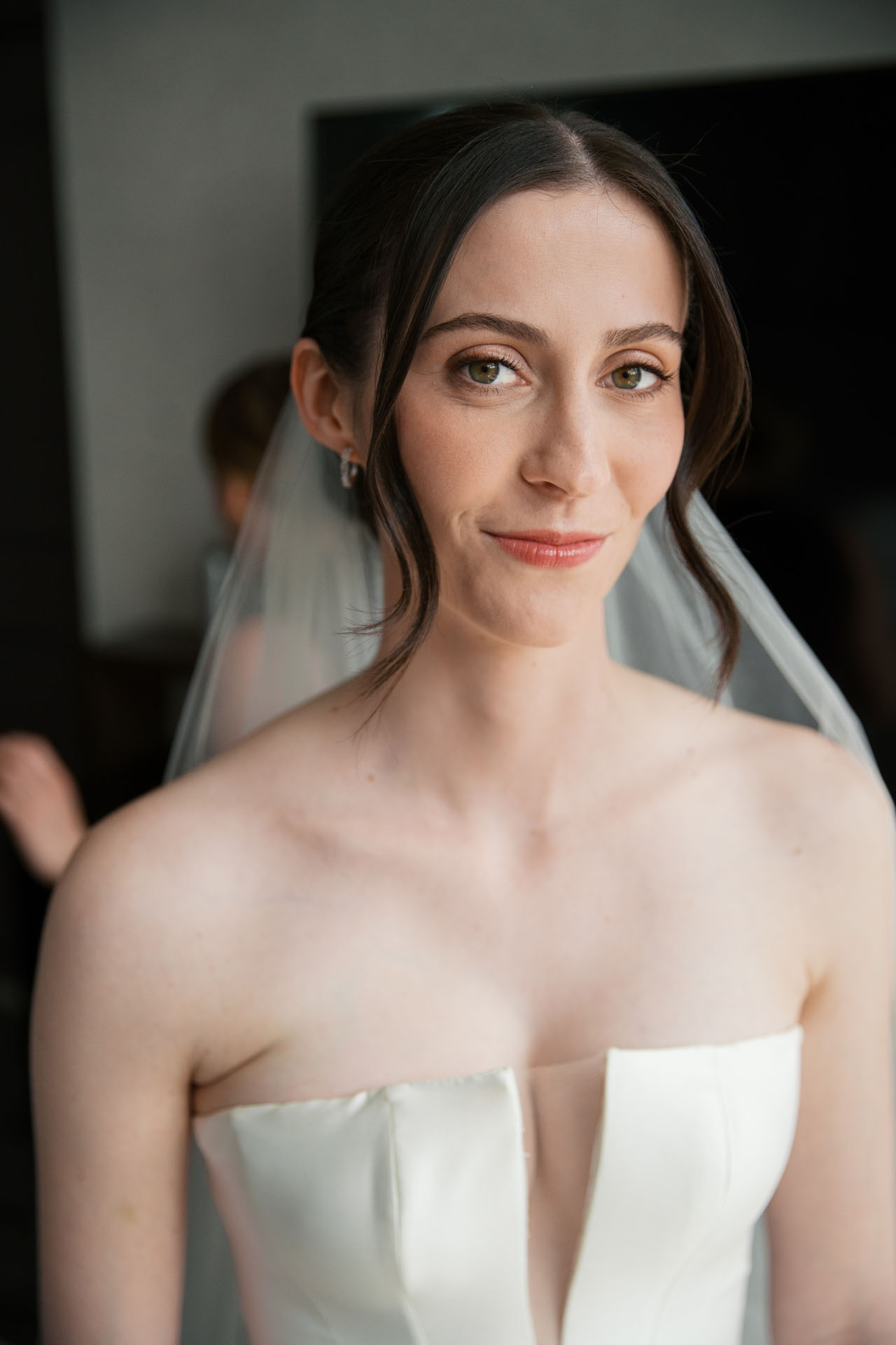 bridal portrait while getting ready
