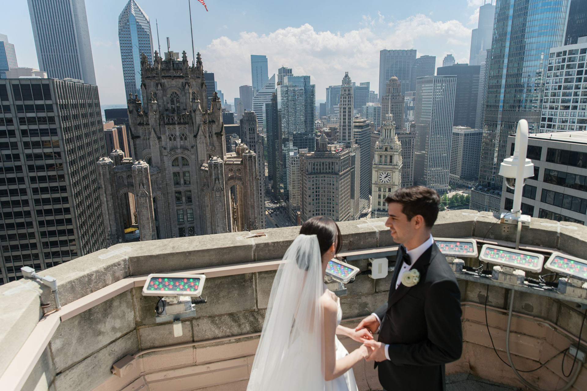 view from the rooftop at InterContinental Chicago