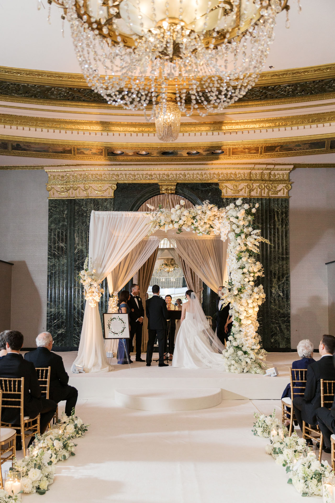 jewish wedding ceremony in the Grand Ballroom at InterContinental Chicago