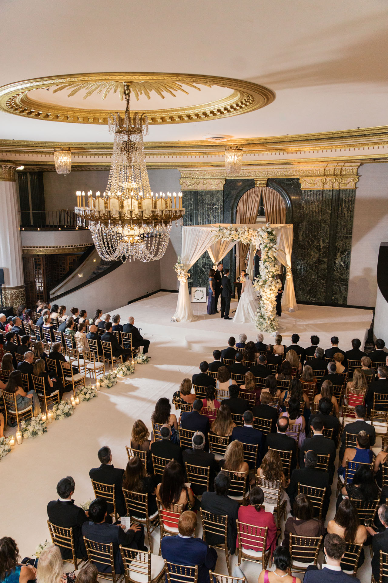 wedding ceremony in the Grand Ballroom at InterContinental Chicago