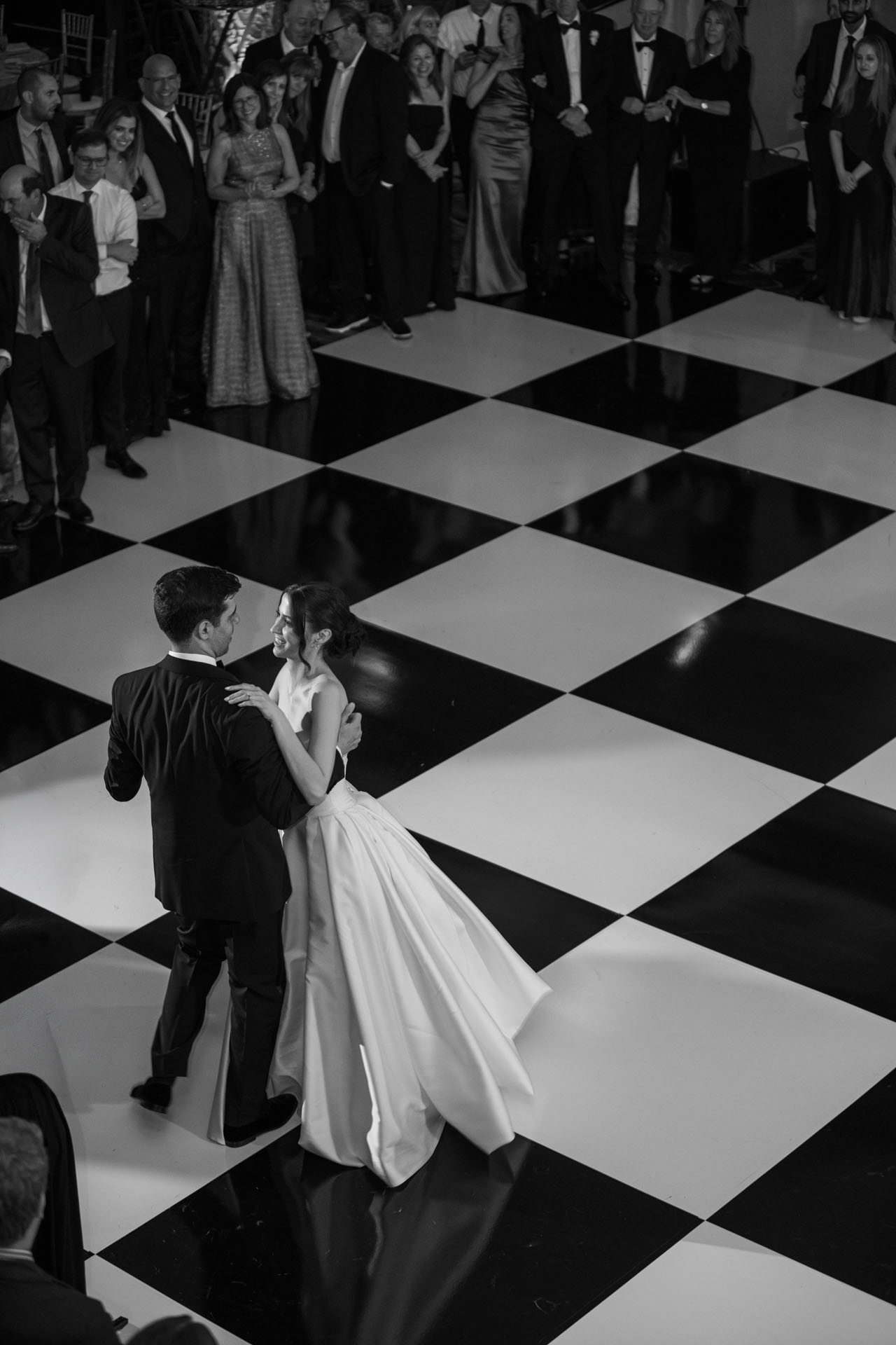bride and groom's first dance in the Grand Ballroom