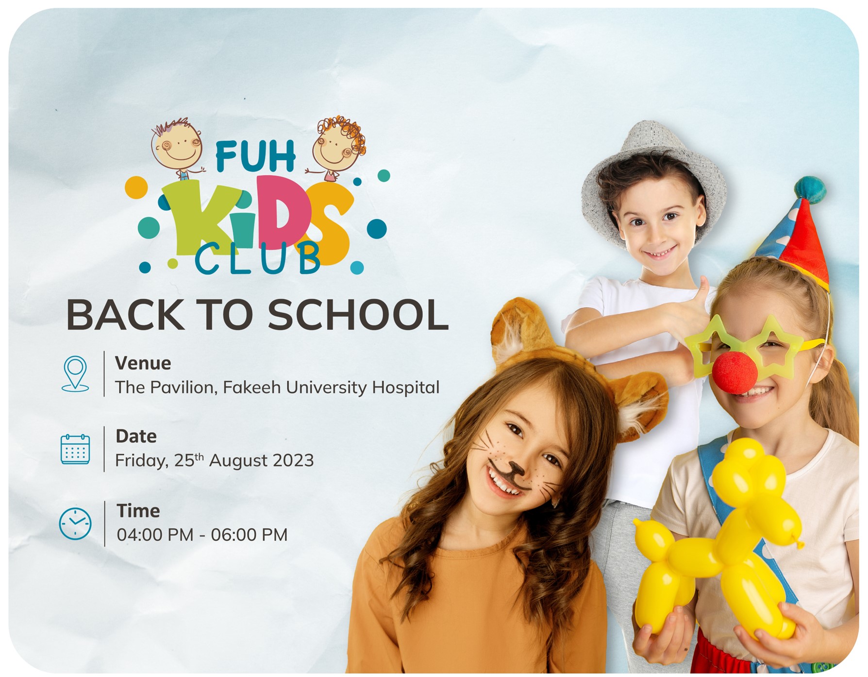 Invitation - FUH Kids Club Back-to-School