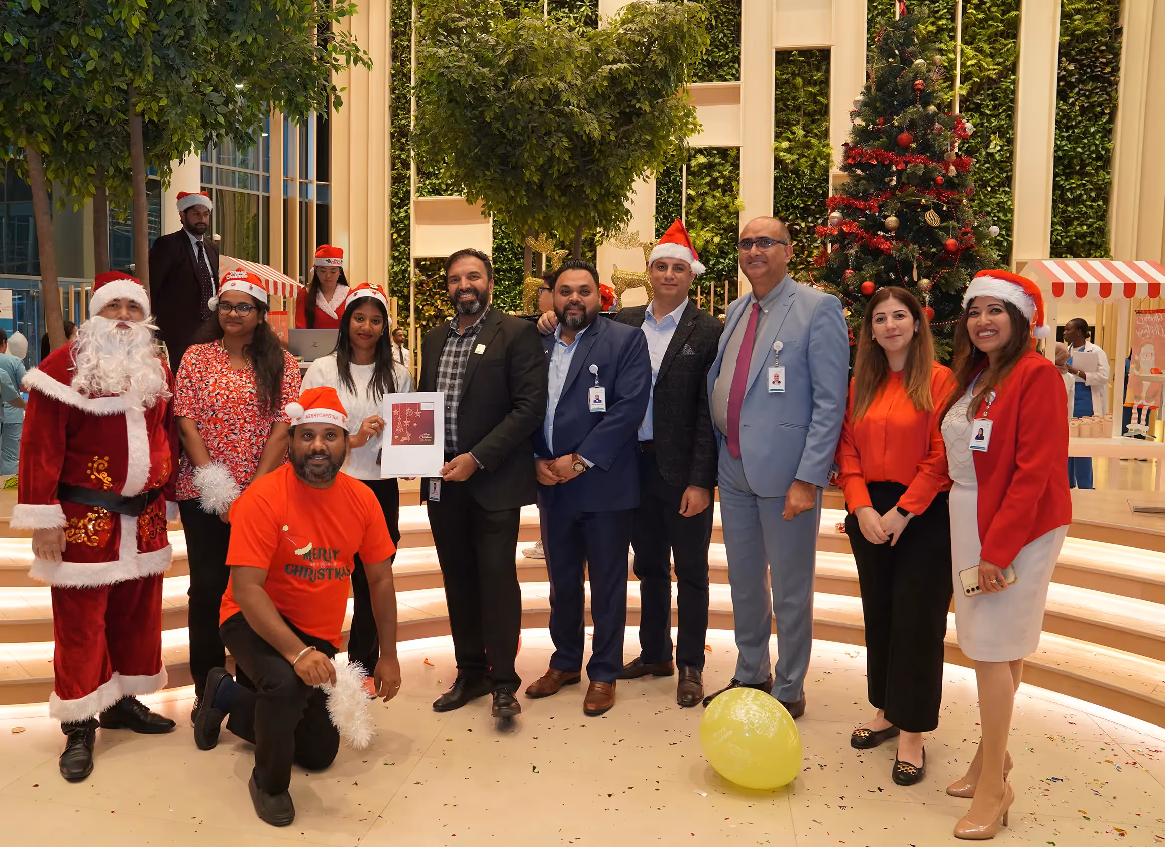 This holiday season, Fakeeh University Hospital embraced the festive spirit with a heartwarming Christmas celebration that brought together our entire hospital family. The gathering was filled with joy, laughter, and a vibrant festive atmosphere, making it a magical event to remember.