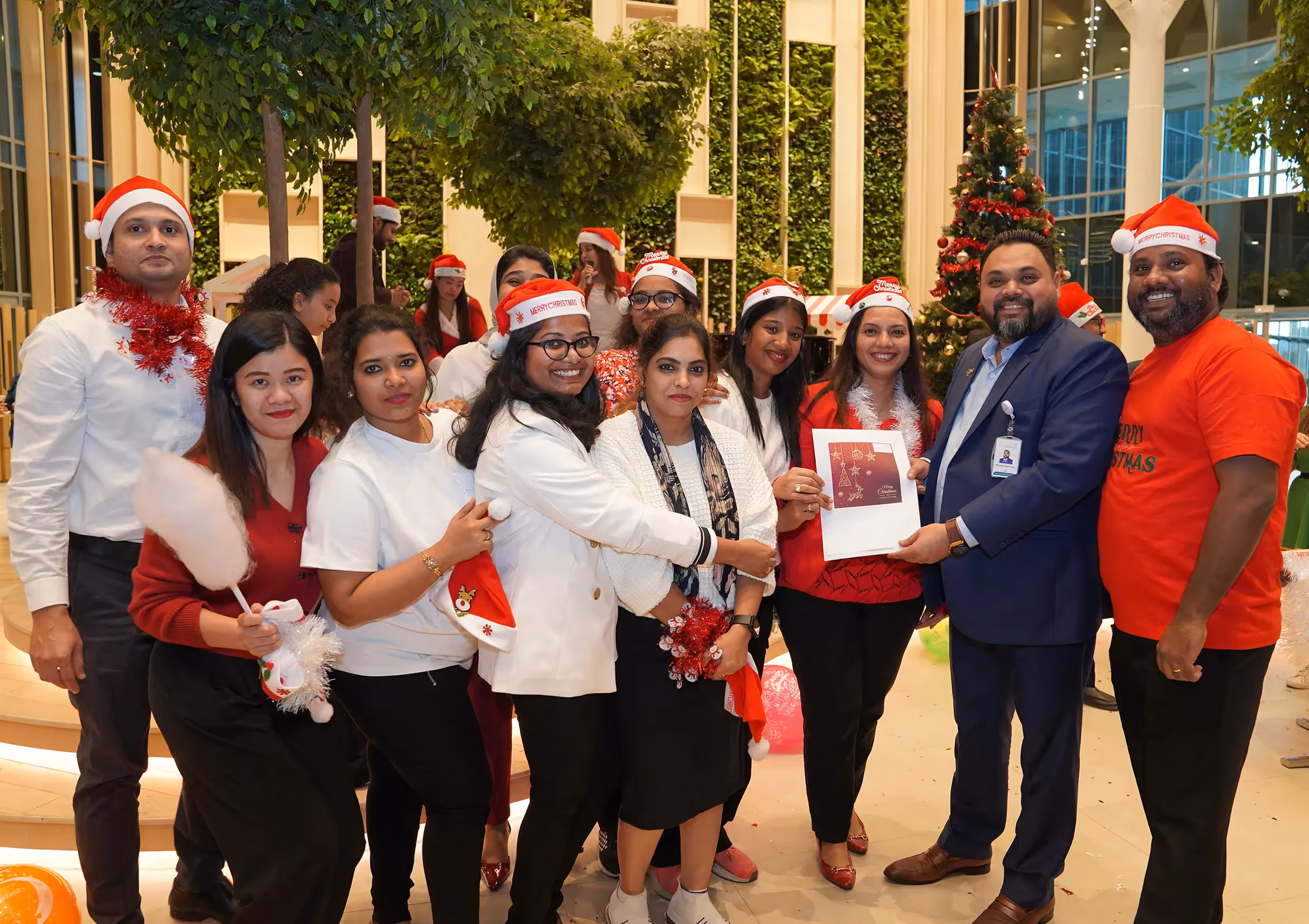 This holiday season, Fakeeh University Hospital embraced the festive spirit with a heartwarming Christmas celebration that brought together our entire hospital family. The gathering was filled with joy, laughter, and a vibrant festive atmosphere, making it a magical event to remember.