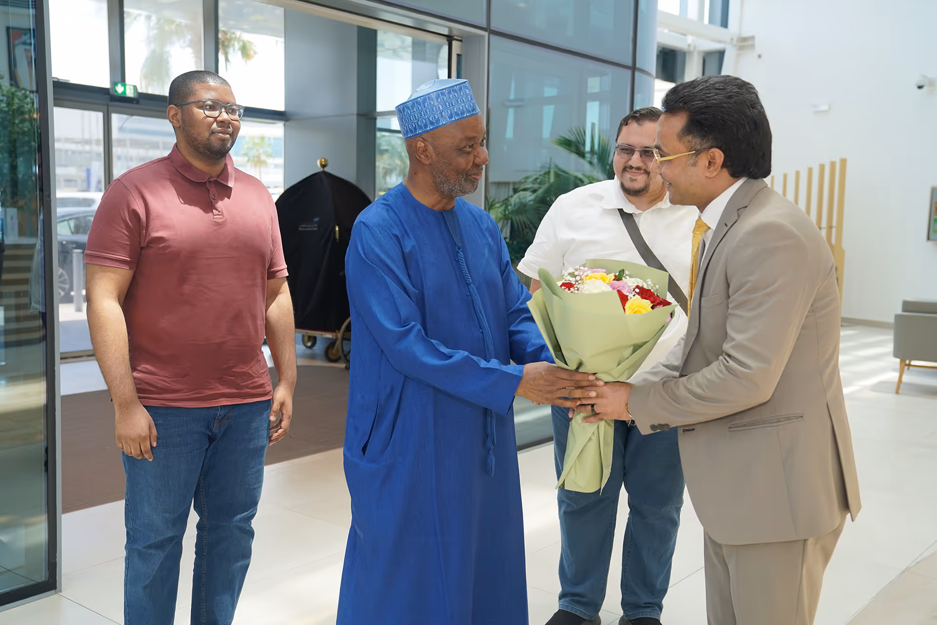 The Former Vice President was warmly received by Mr. Iftakhar Asfi,