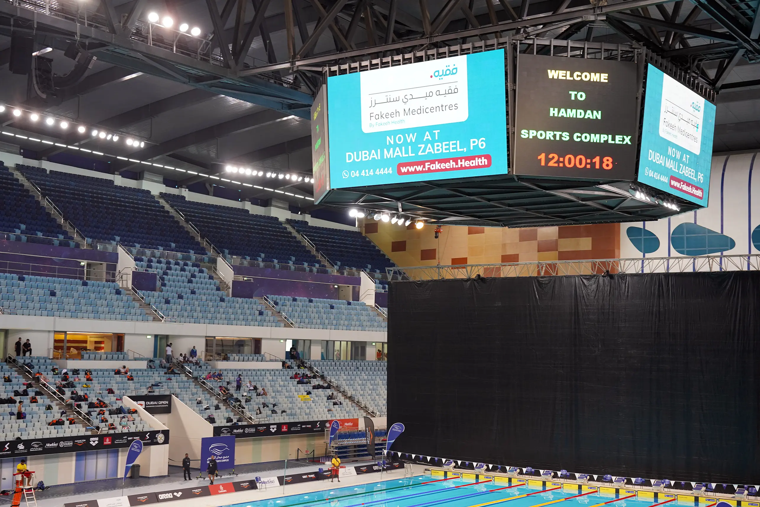 يفخر مستشفى فقيه الجامعي بتواجده في مجمع حمدان الرياضي بالتعاون مع هاميلتون أكواتيكس، حيث يعمل فريقنا الطبي والإسعافي على دعم رياضيي دبي.