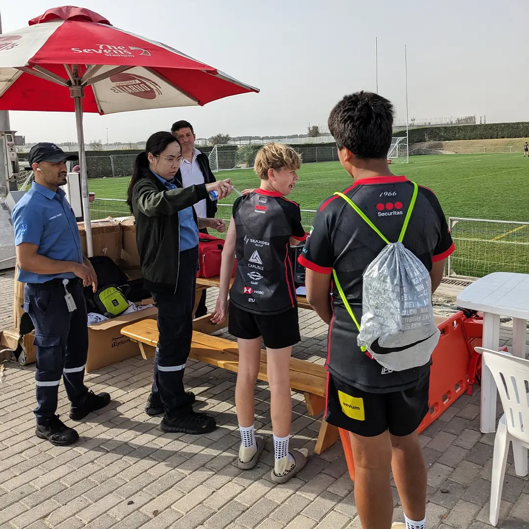 يفخر مستشفى فقيه الجامعي بالمشاركة في تقديم الدعم الطبي خلال دوري الشرق الأوسط للـ GAA، الذي أقيم في استاد ذا سيفينز، دبي