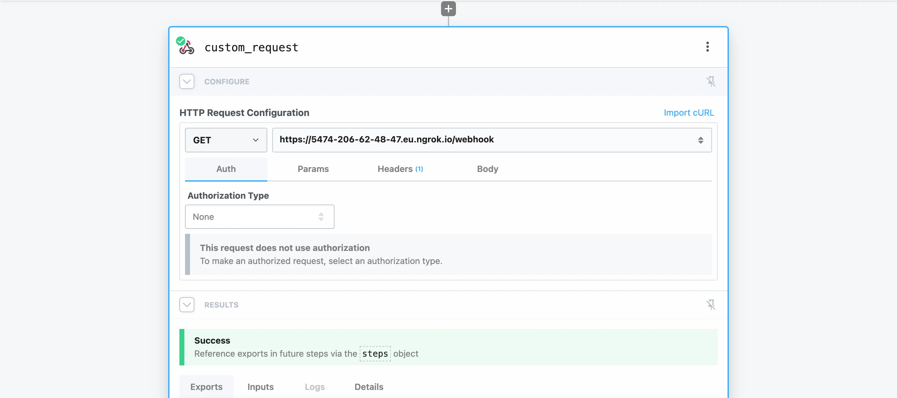 RequestBin Send HTTP Request